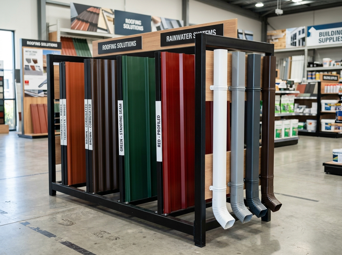 Roof Sheet Profiles & Rain Gutter Stand